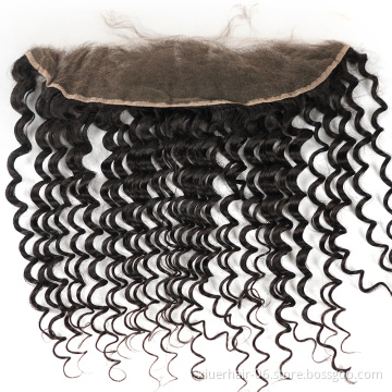 13x4 Cuticle Aligned Hair 13x6 Pre Plucked Deep Wave Vietnamese Curly Thin hd Transparent Swiss Lace Frontal